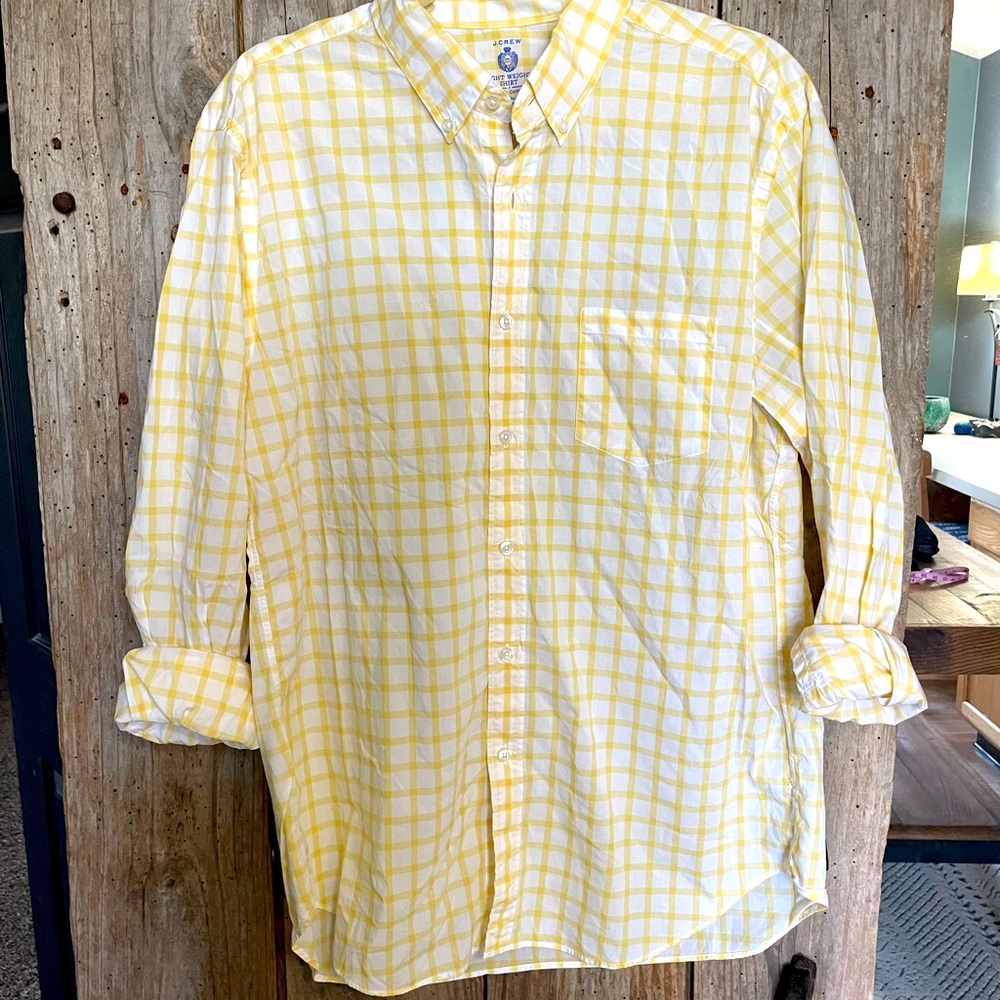 Mens J Crew Light Weight Shirt, large, EUC